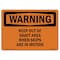 Signmission OSHA Sign, 12" H, 18" W, Rigid Plastic, Keep Out Of Shaft Area When Skips Are In Motion, Landscape OS-WS-P-1218-L-12222 - alternate 1